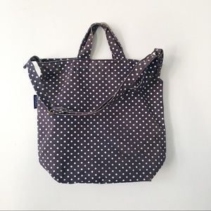 Baggu navy polka dot duck bag